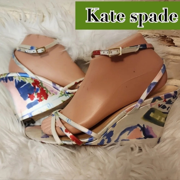 Kate Spade‎ Floral Vintage Sandals 9.5 - Picture 1 of 12